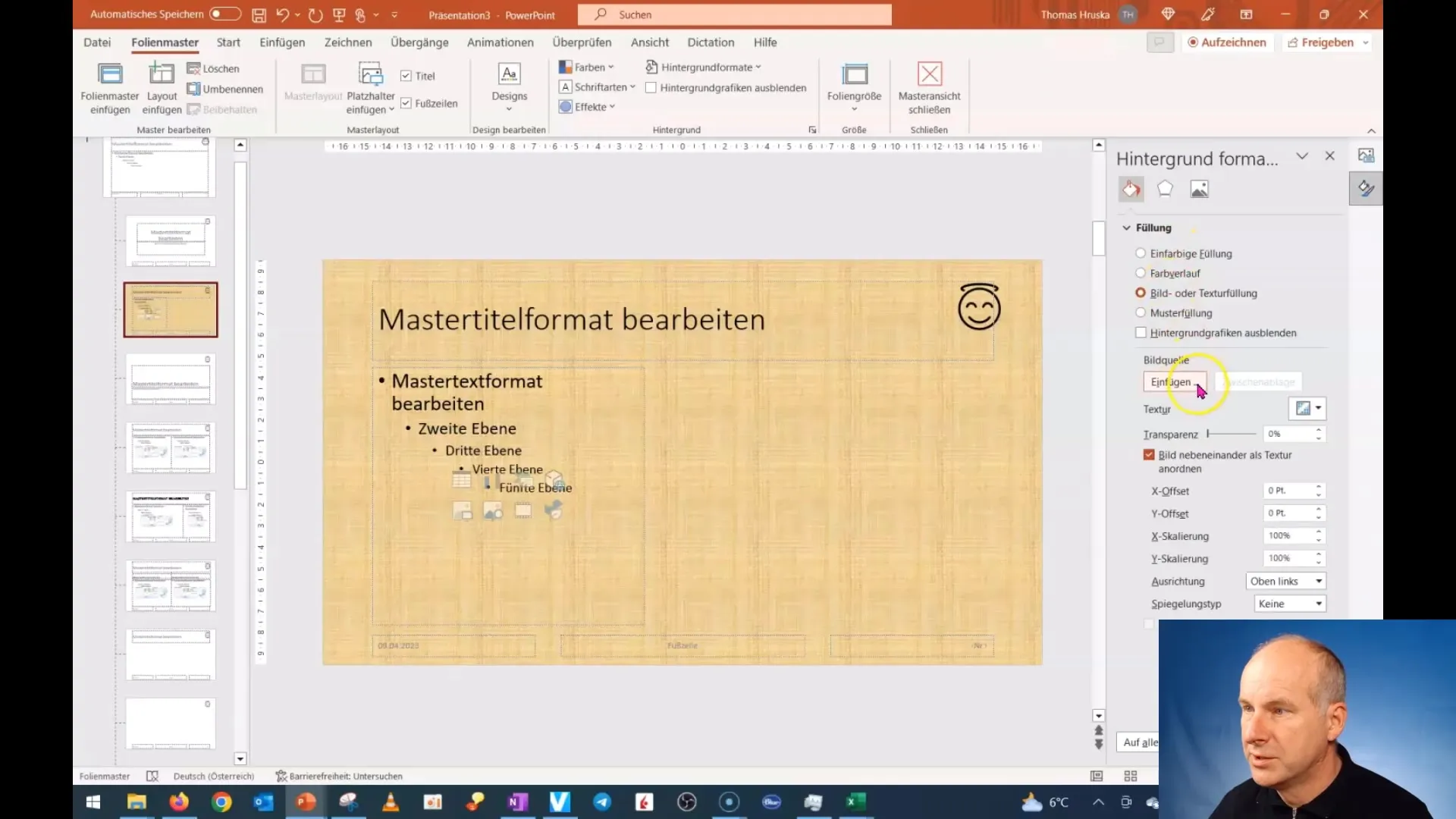 Progettazione professionale dello sfondo in PowerPoint