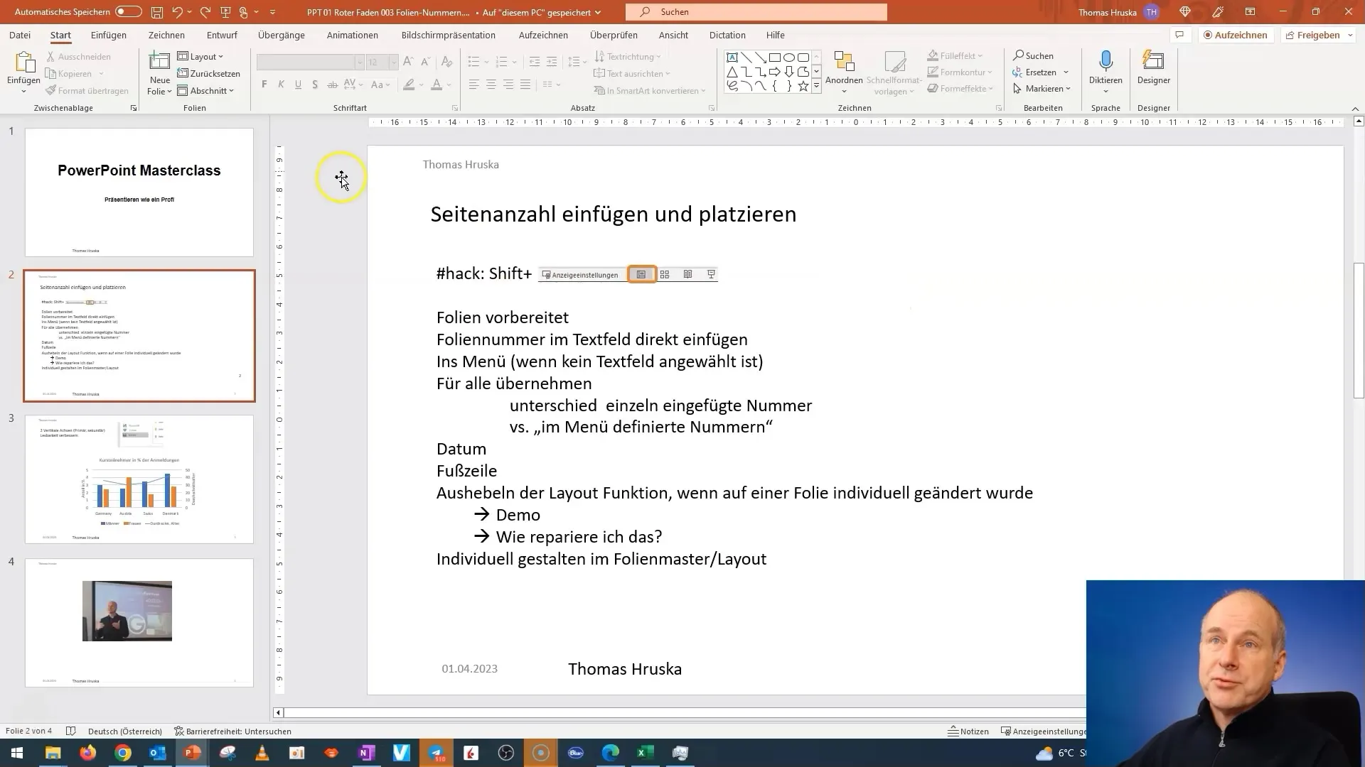 Ecco come personalizzare i numeri di pagina nel design di PowerPoint