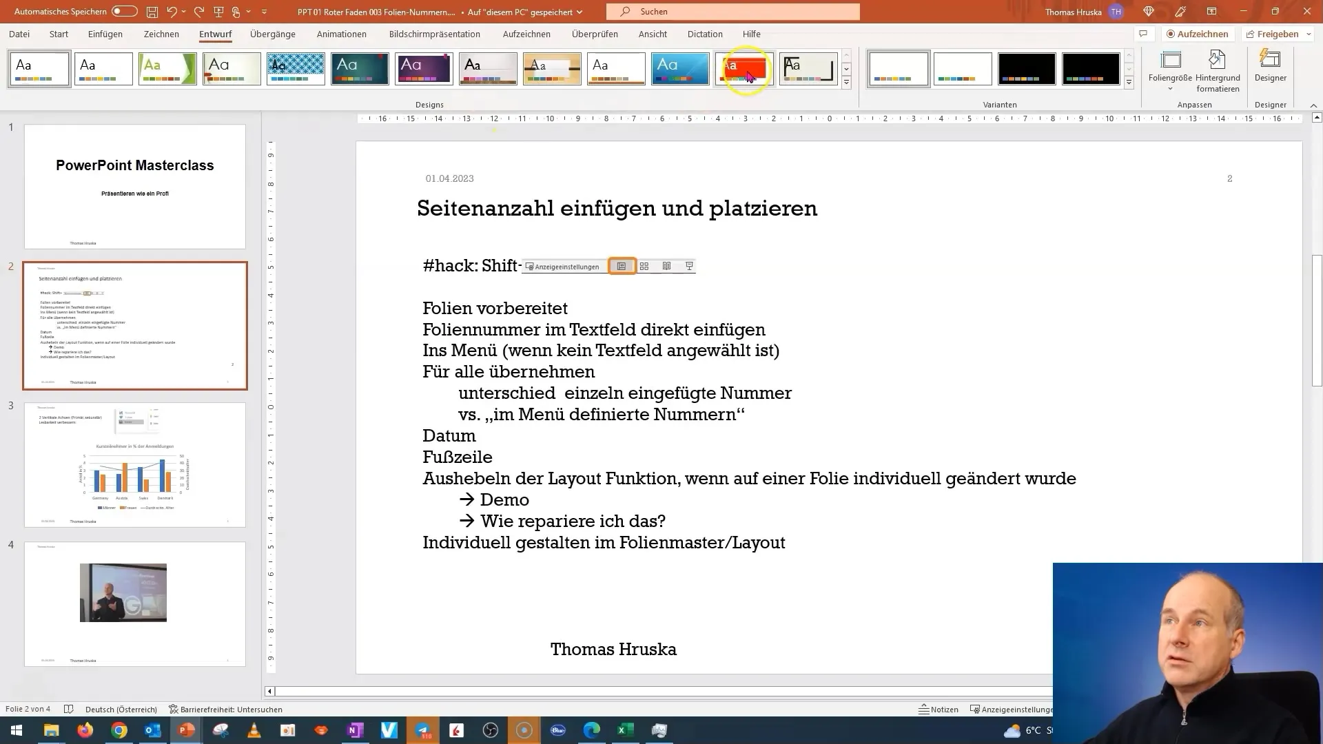 Ecco come personalizzare i numeri di pagina nel design di PowerPoint