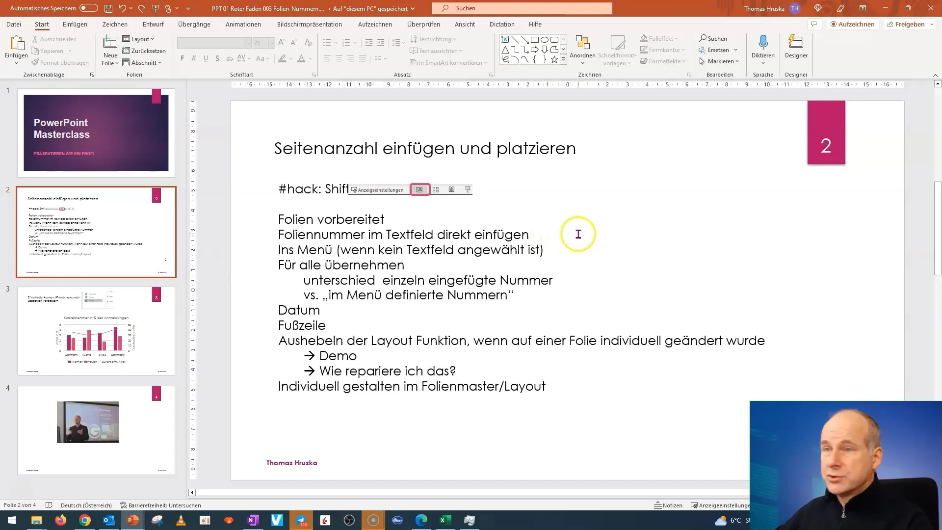 Ecco come personalizzare i numeri di pagina nel design di PowerPoint