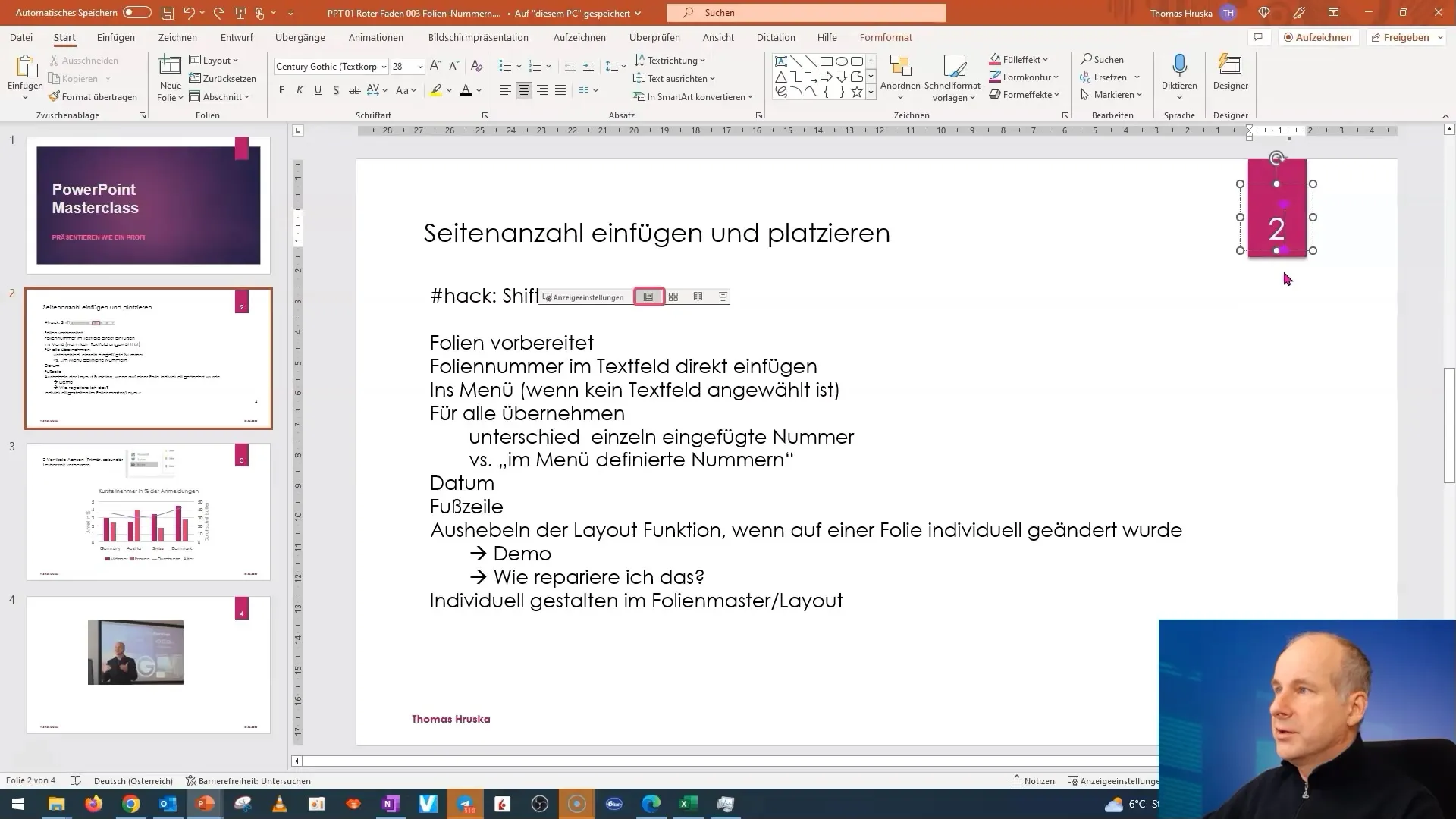 Ecco come personalizzare i numeri di pagina nel design di PowerPoint