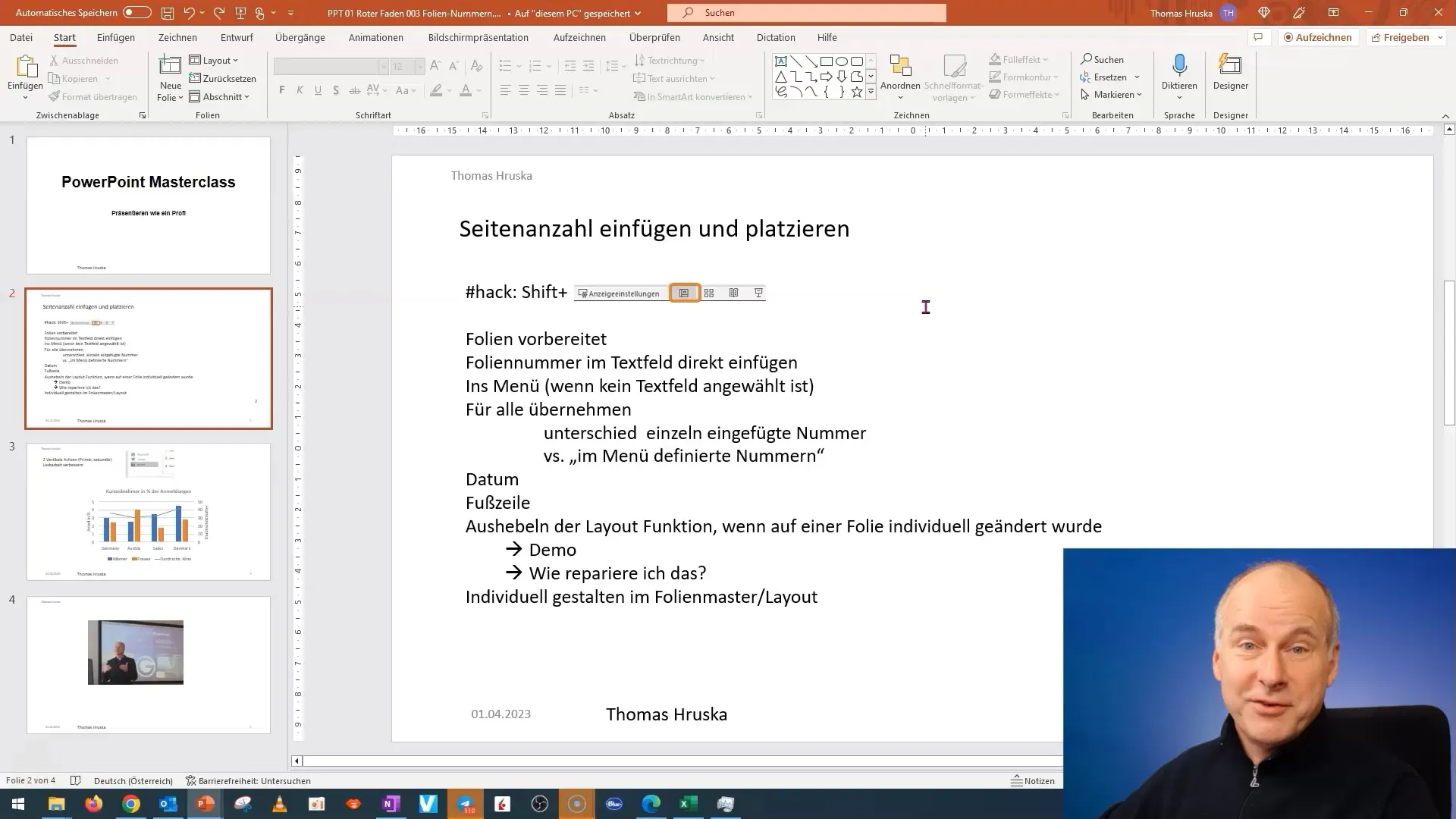 Ecco come personalizzare i numeri di pagina nel design di PowerPoint