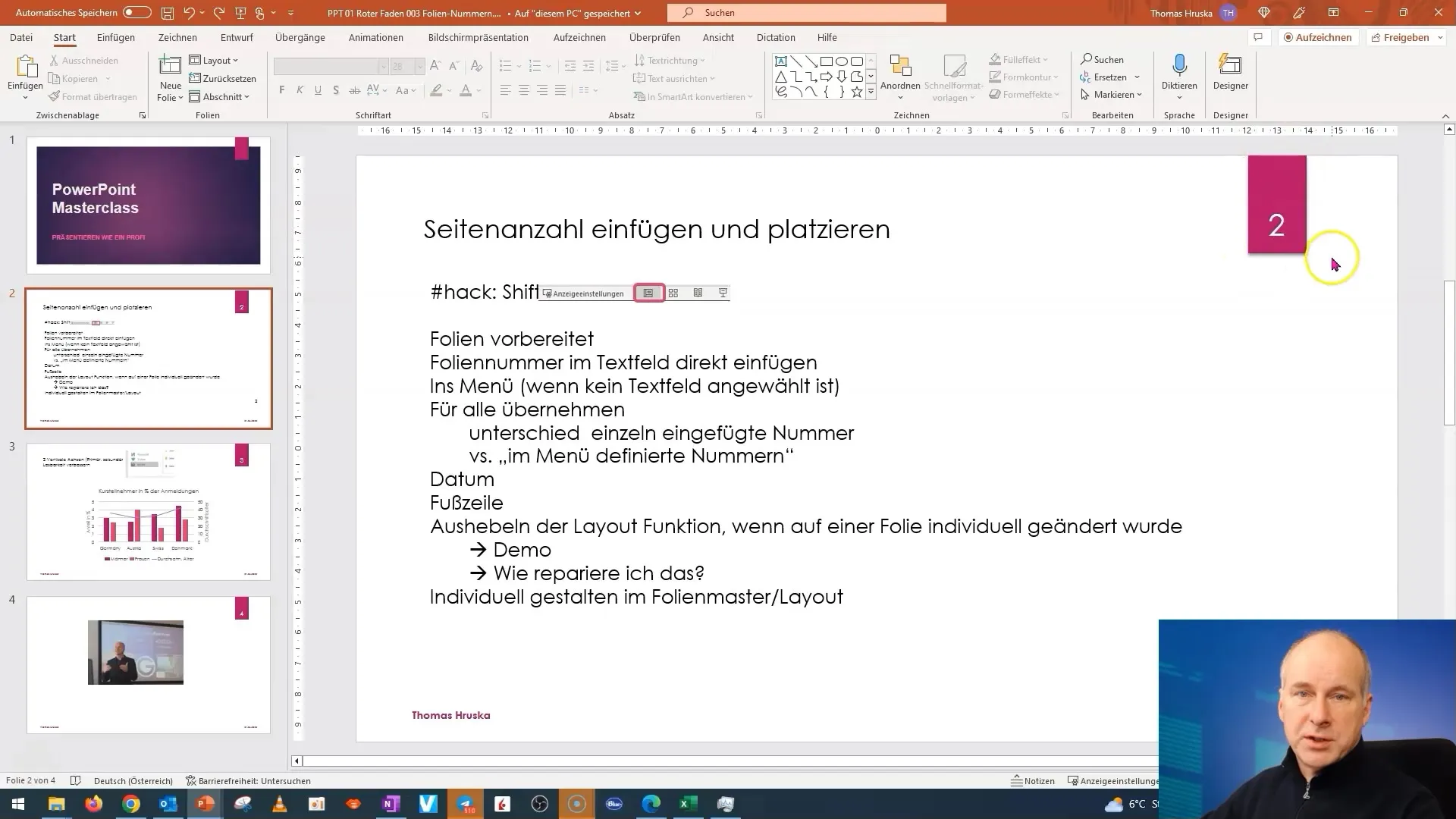 Ecco come personalizzare i numeri di pagina nel design di PowerPoint