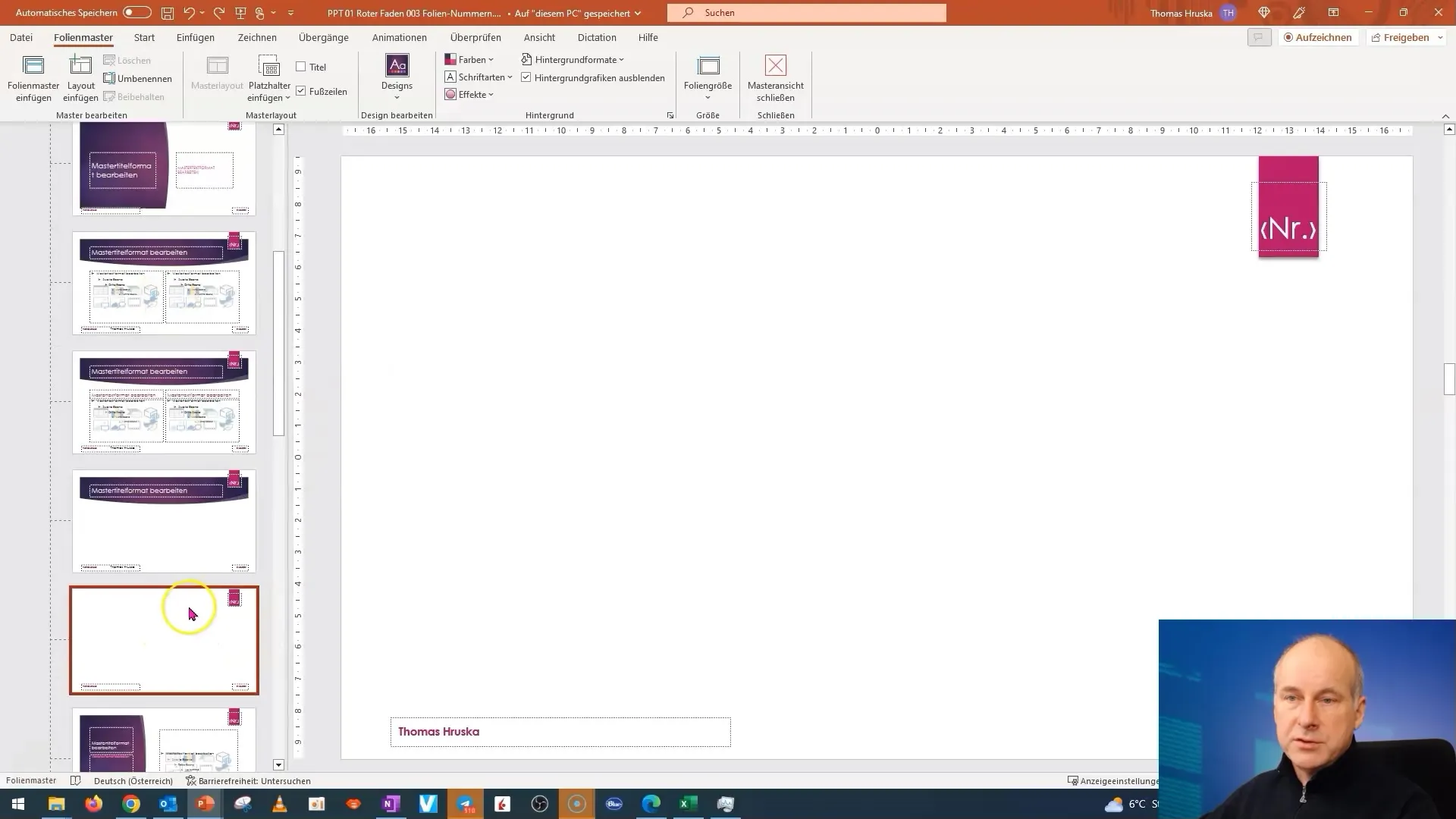 Quindi, modifica i numeri di pagina nel design di PowerPoint