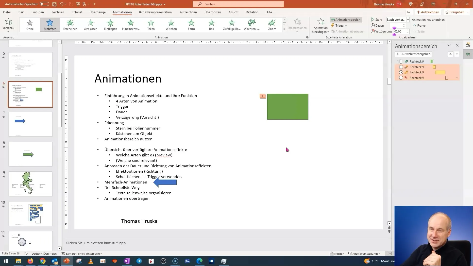 PowerPoint-Tutorial: Animazioni multiple e organizzazione efficiente del testo