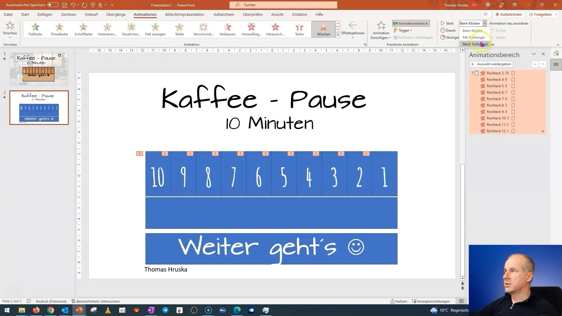 Creare animazioni creative su PowerPoint per la pausa caffè