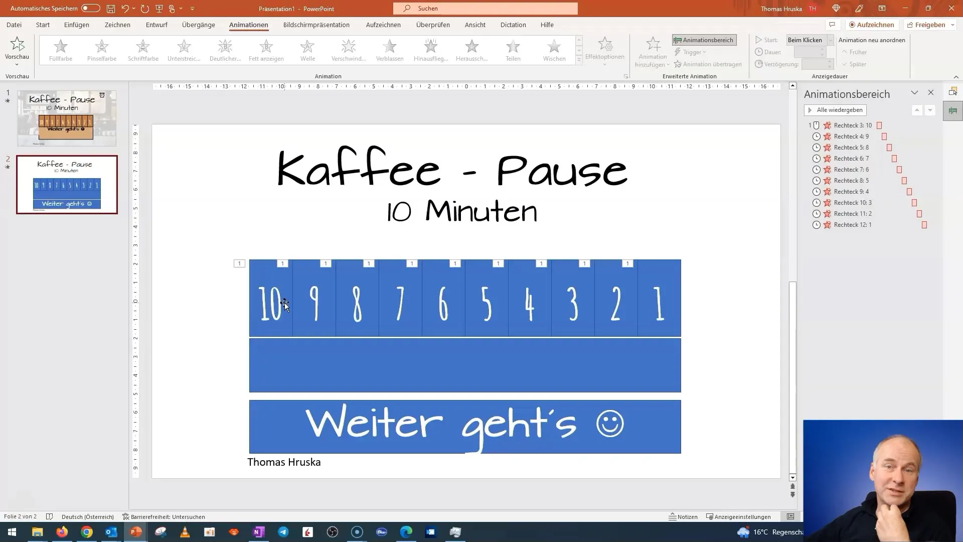 Creare animazioni creative in PowerPoint per la pausa caffè