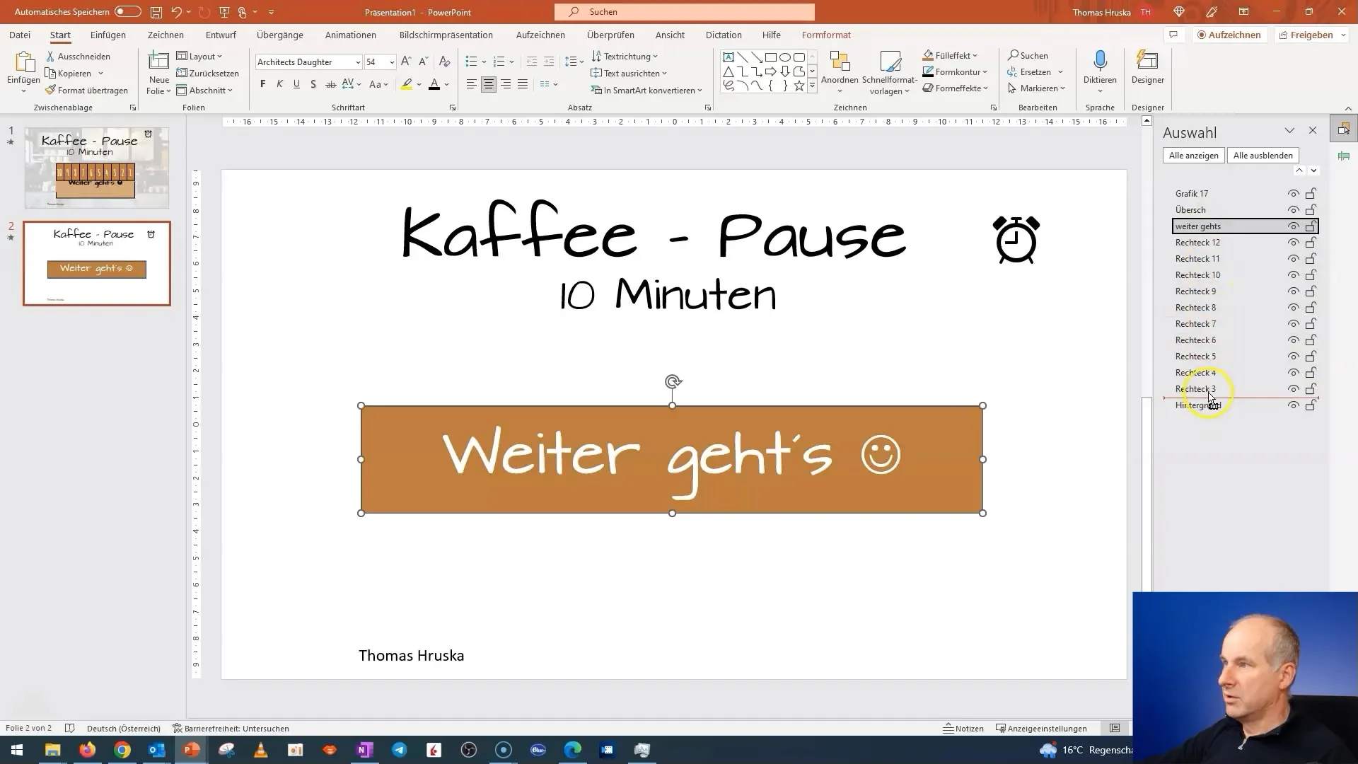 Corso PowerPoint: 12.10 | Esercitazione sulle animazioni - "Pausa caffè" (Parte 2)