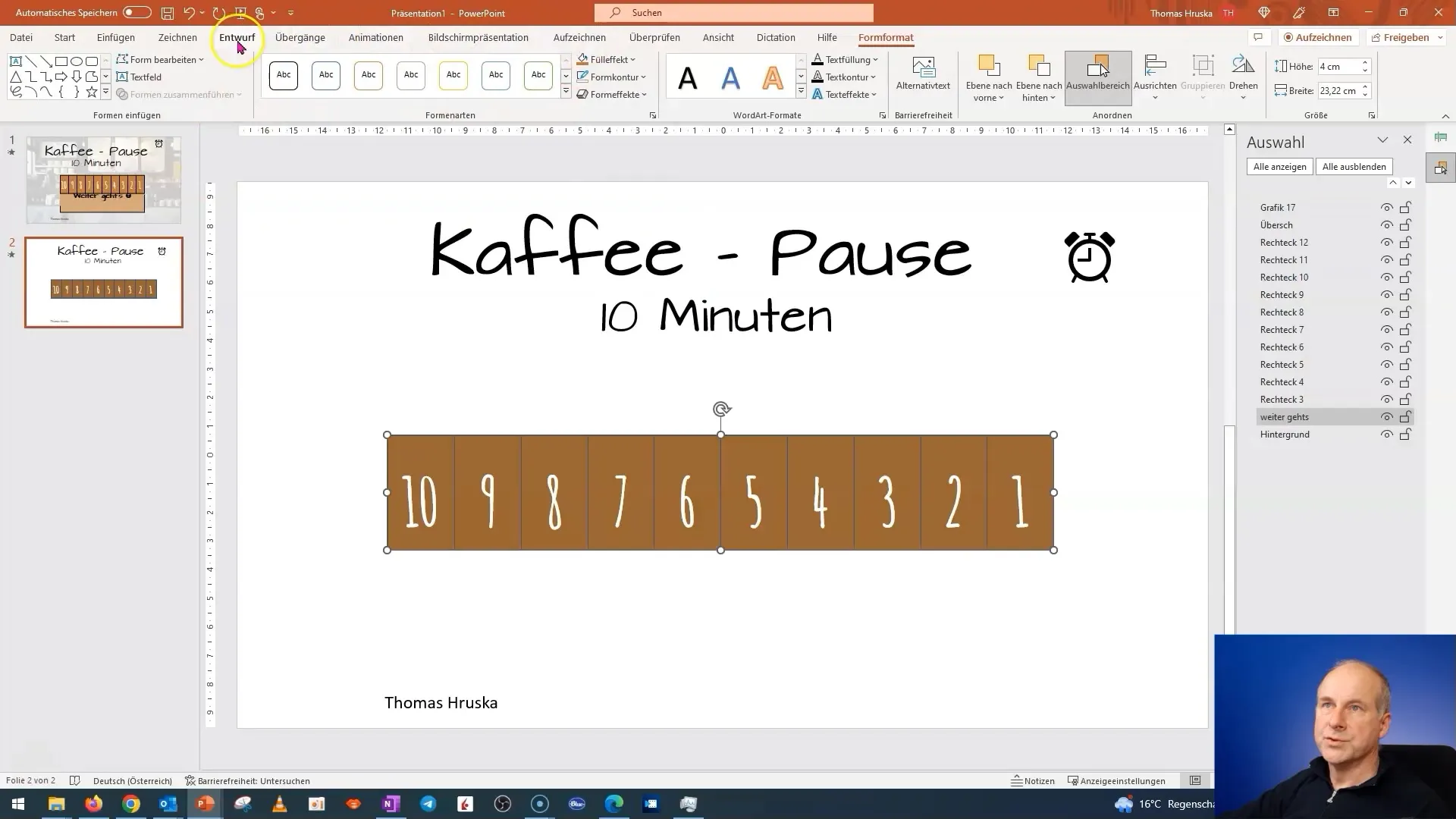 Corso PowerPoint: 12.10 | Esercitazione Animazioni - "Pausa caffè" (Parte 2)