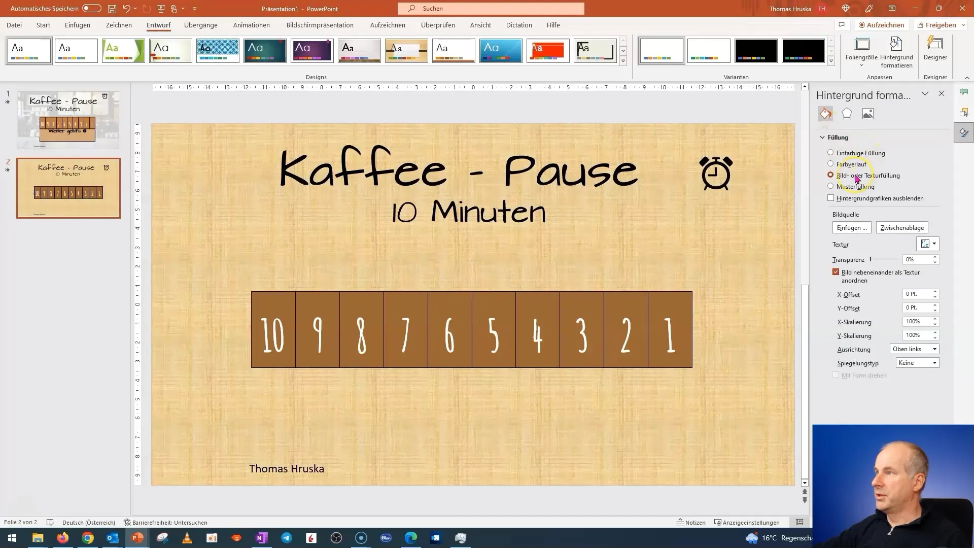 Corso su PowerPoint: 12.10 | Esercizio sulle animazioni - "Pausa caffè" (Parte 2)