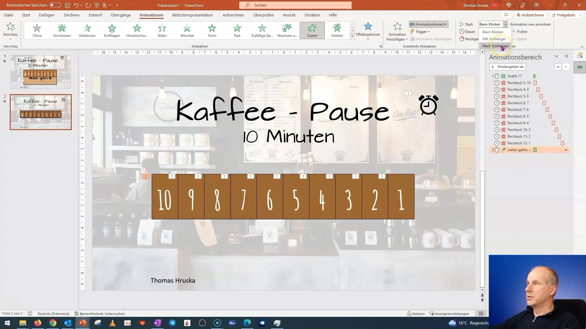 Corso di PowerPoint: 12.10 | Esercitazione sulle animazioni - "Coffee break" (Parte 2)