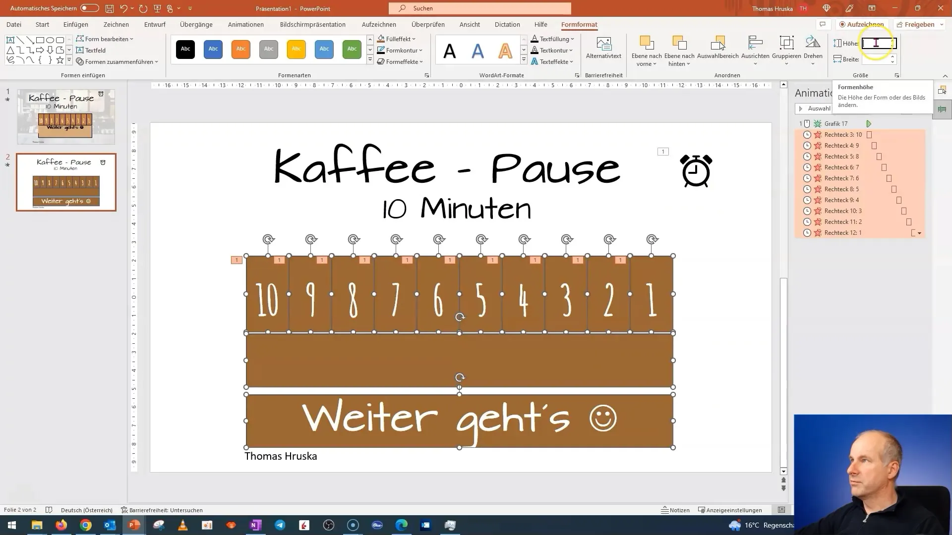 Corso PowerPoint: 12.10 | Esercitazione di animazioni - "Pausa caffè" (Parte 2)