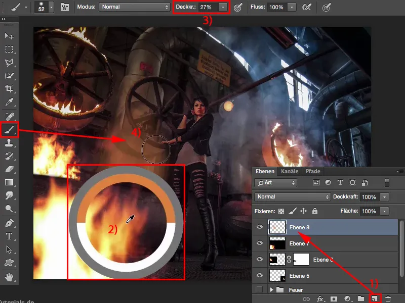 Välimus ja stiilid Photoshopiga - Tuli