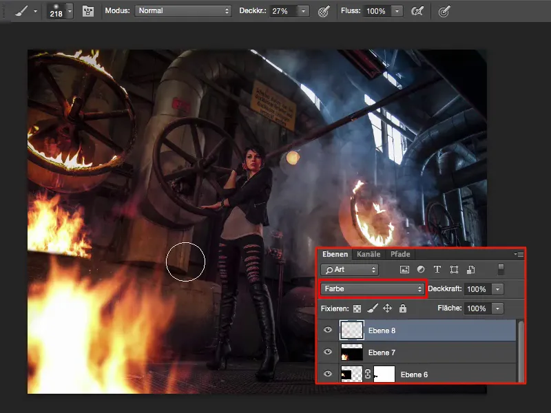 Panašumai ir stiliai su „Photoshop“ - ugnis