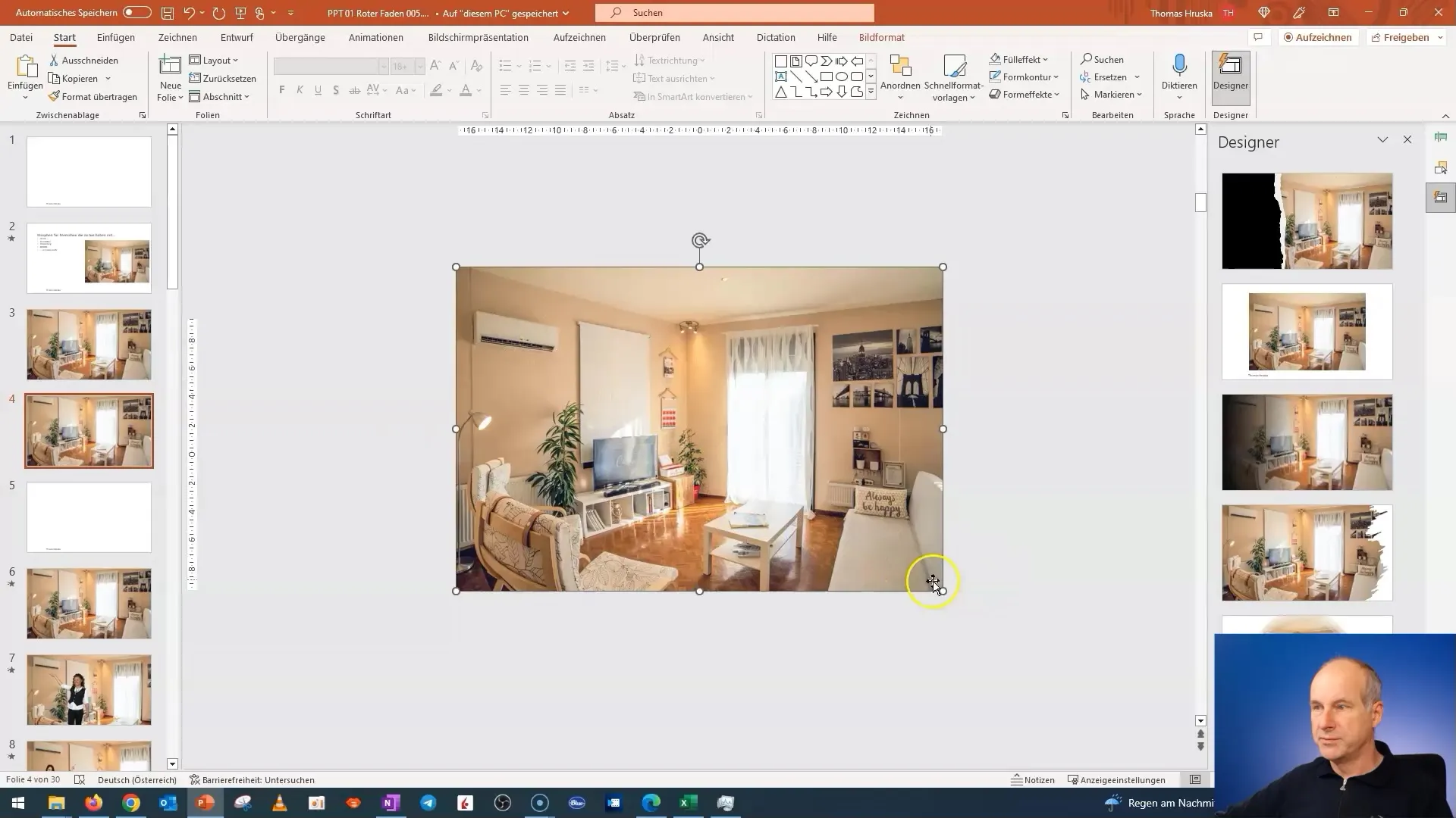 Morfarea în PowerPoint: Idei pentru prezentarea camerei tale de zi