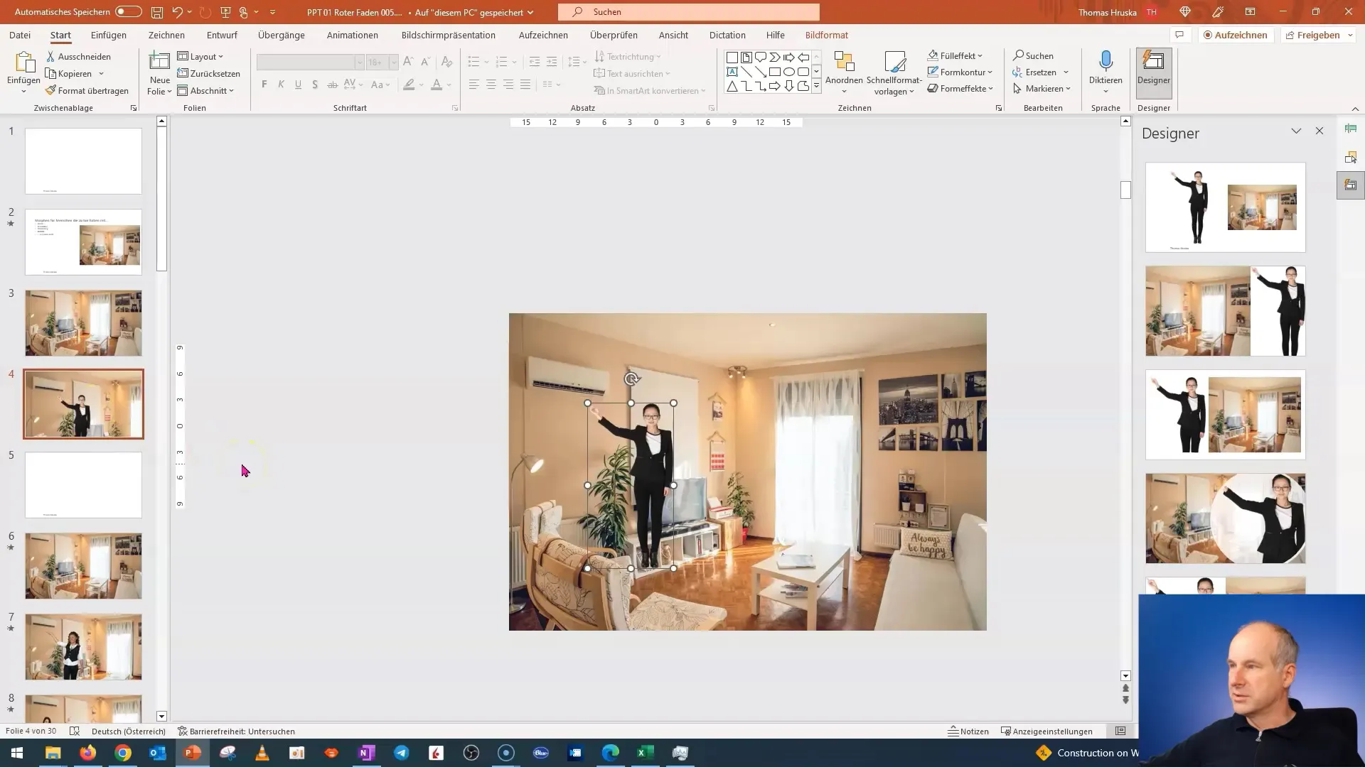 Modificările în PowerPoint: Idei pentru prezentarea camerei tale de zi