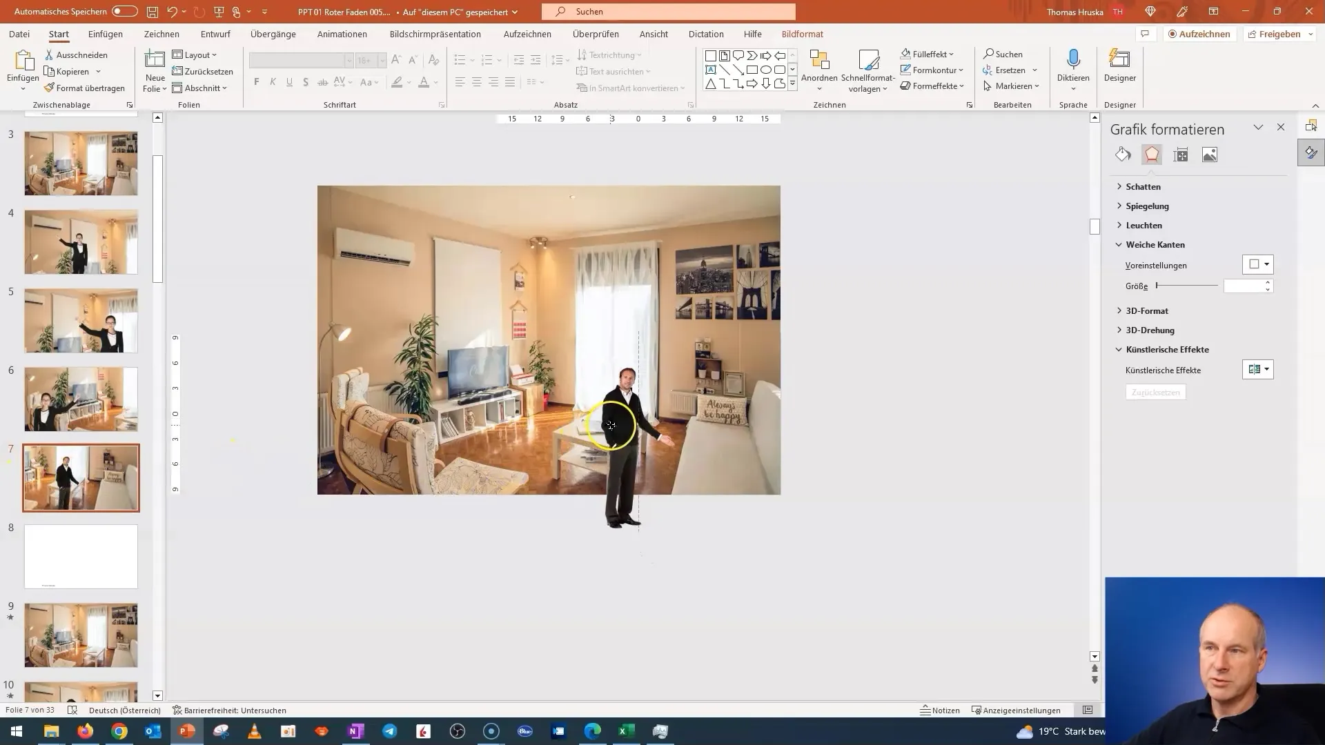A metamorfoza în PowerPoint: Idei pentru prezentarea camerei tale de zi