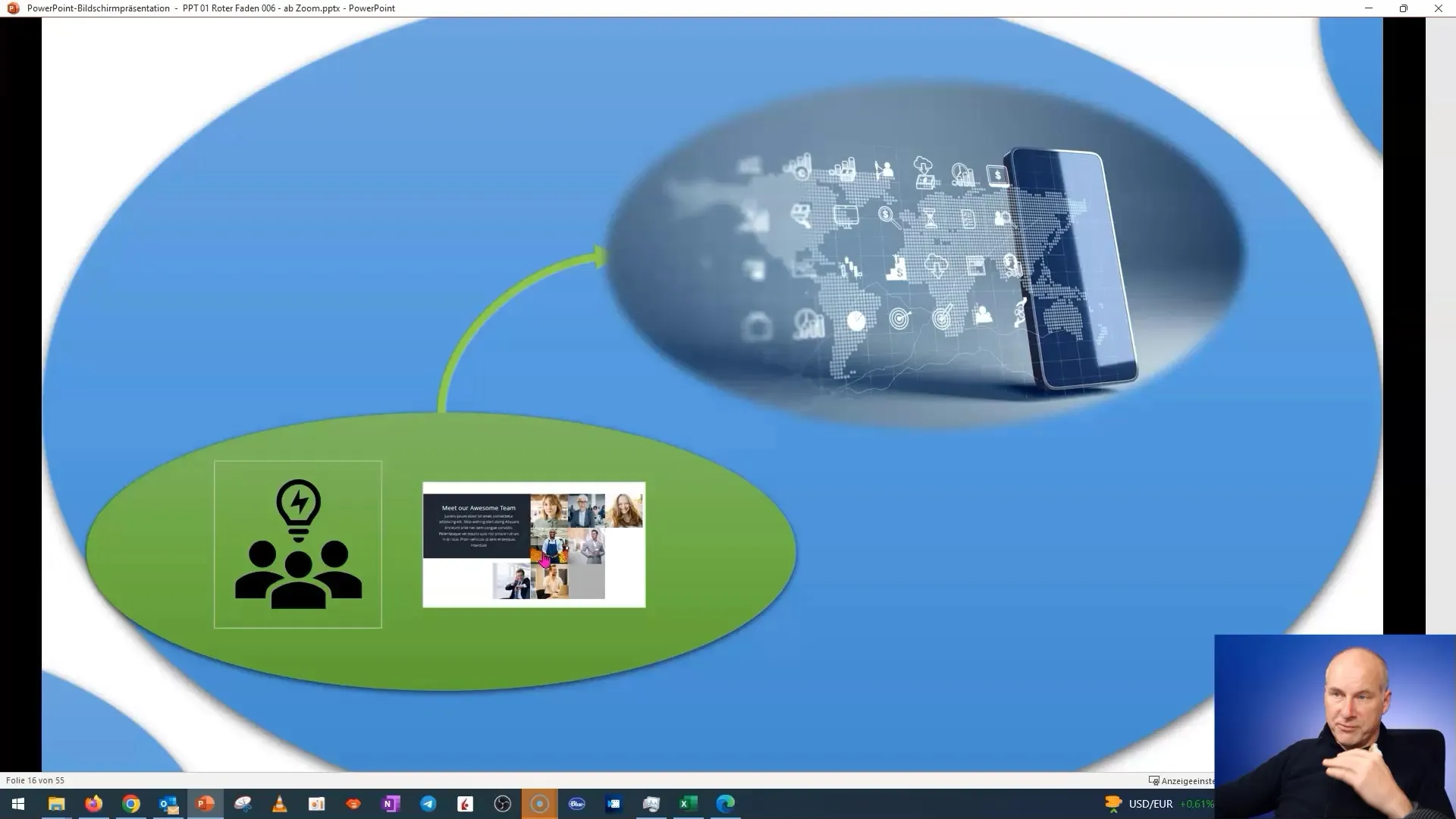 Lag interaktive presentasjoner med hierarkisk zoom i PowerPoint