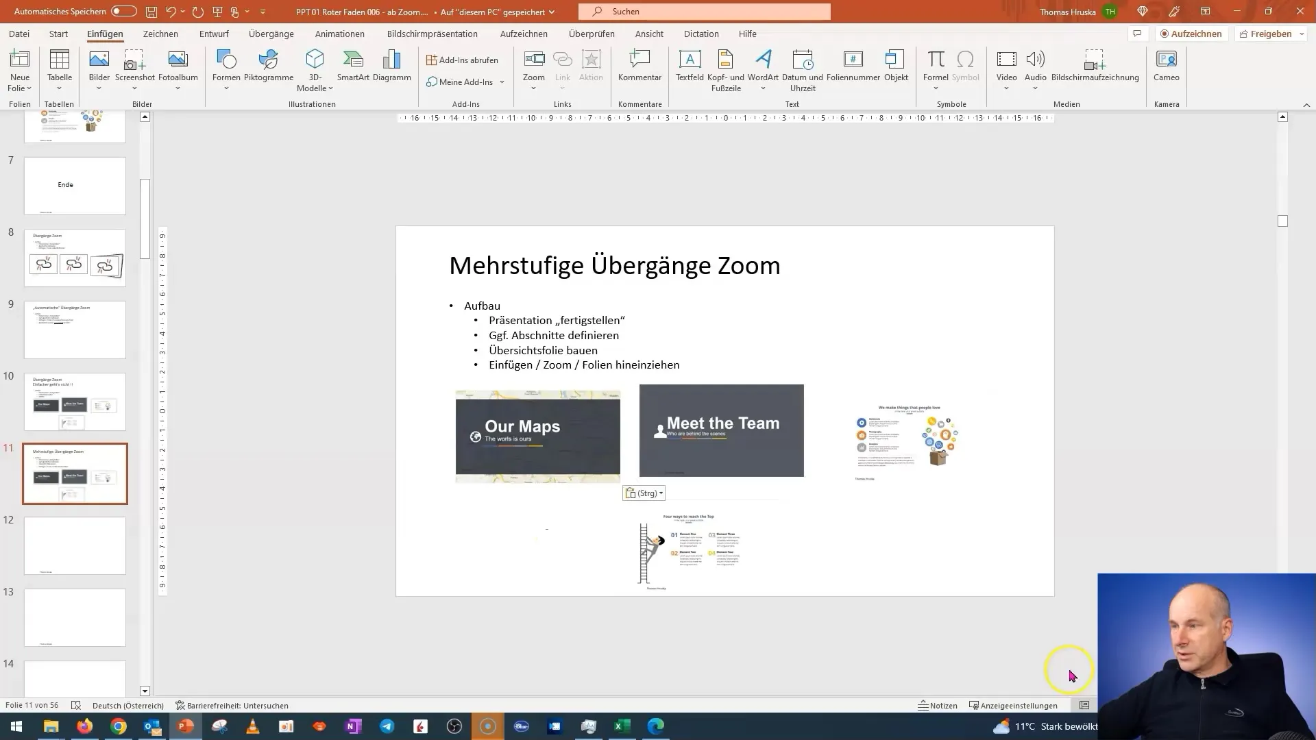 Lag interaktive presentasjoner med innvevd zoom i PowerPoint