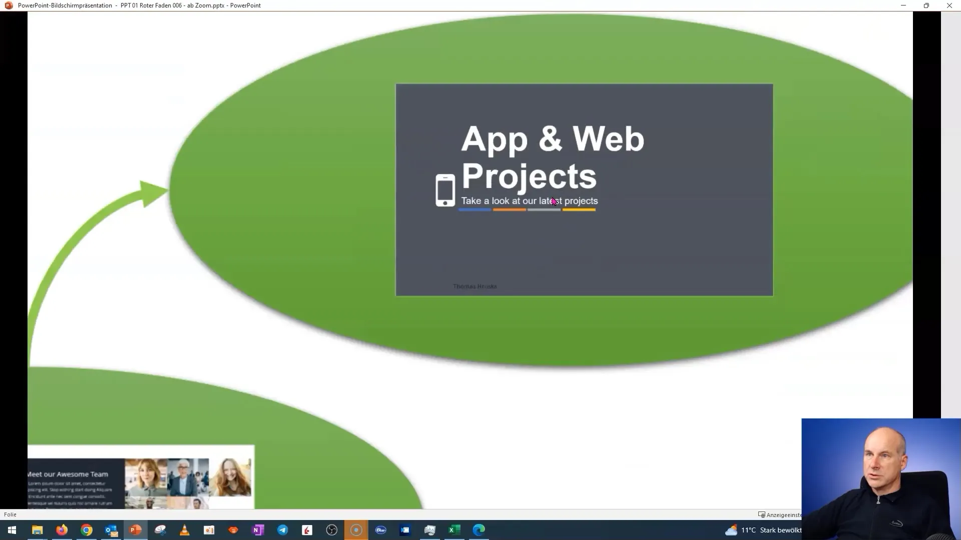 Lag interaktive presentasjoner med inngående zoom i PowerPoint