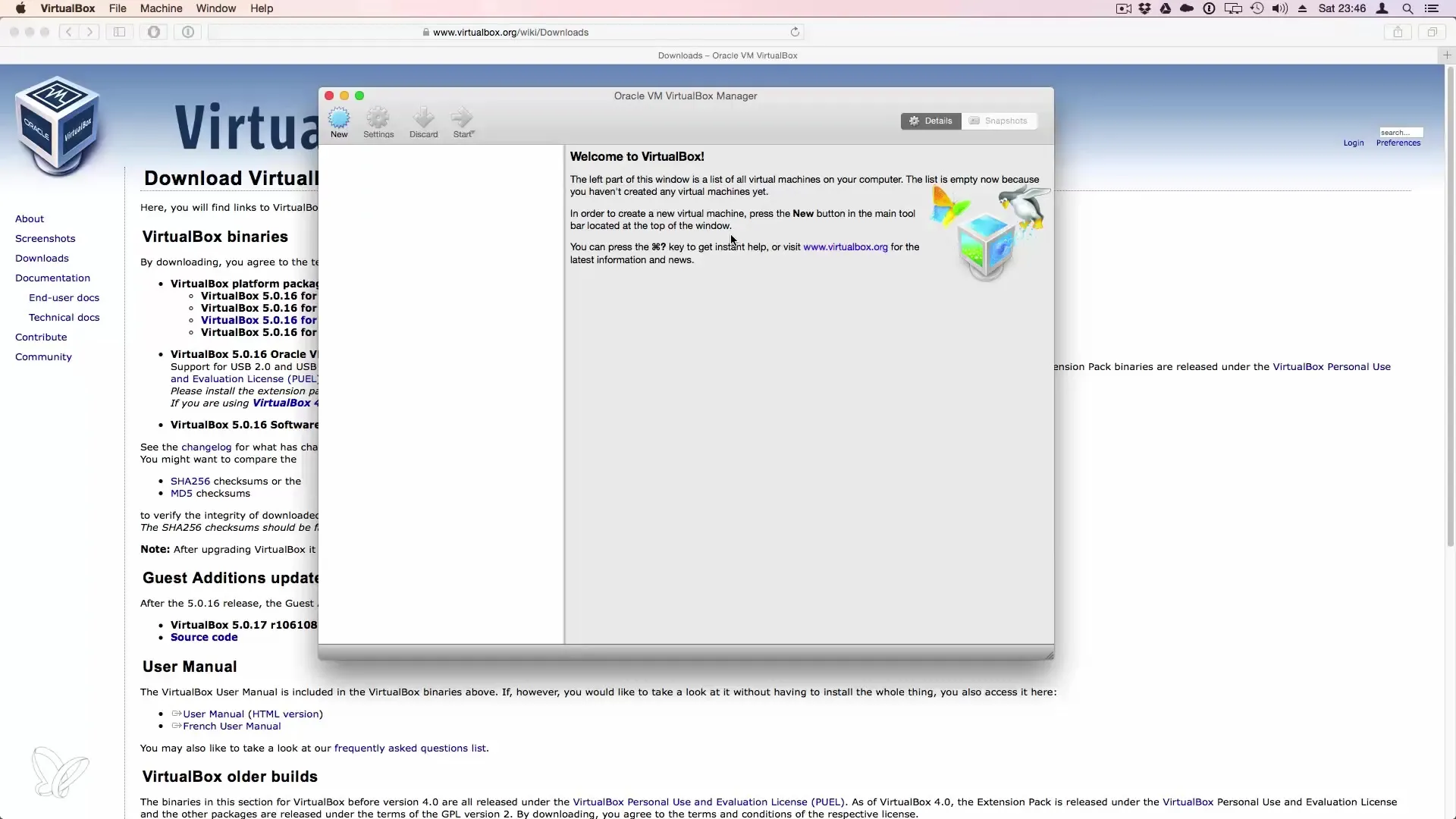 Erfolgreiche VirtualBox Installation für Linux Erfolgreiche VirtualBox Installation für Linux