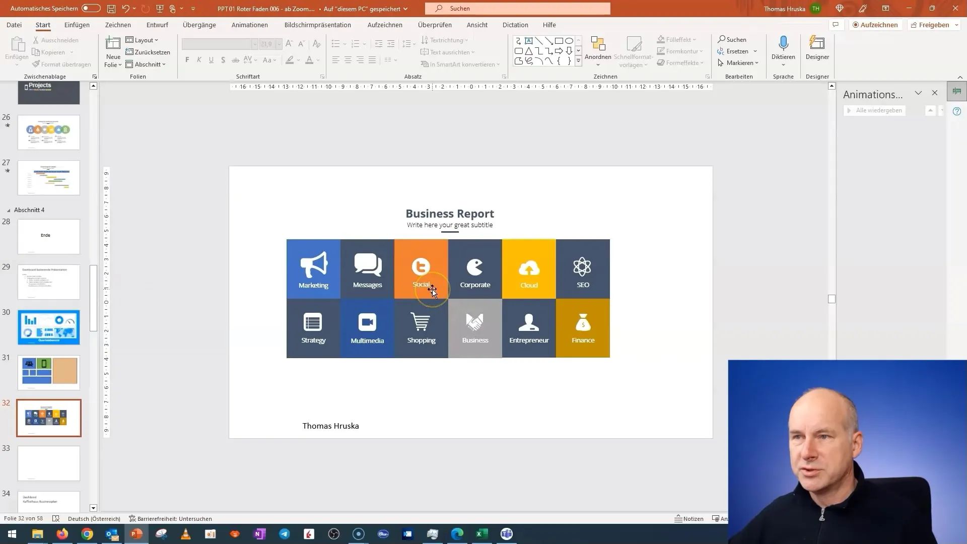Creează un tablou de bord interactiv de tip plăci în PowerPoint