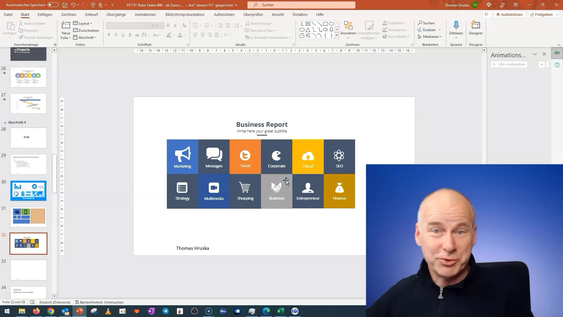 A crea un panou interactiv de plăci în PowerPoint