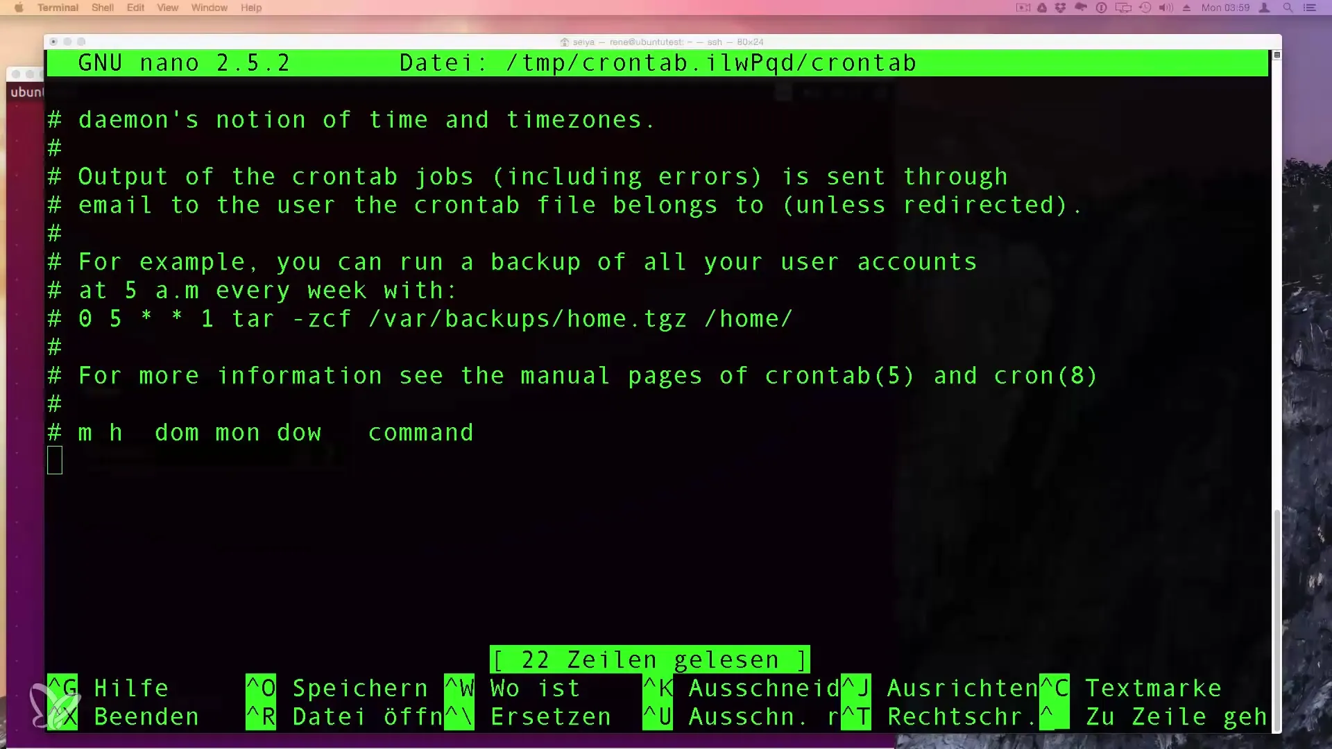 Einrichten von Cronjobs in Linux für Automatisierung Einrichten von Cronjobs in Linux für Automatisierung