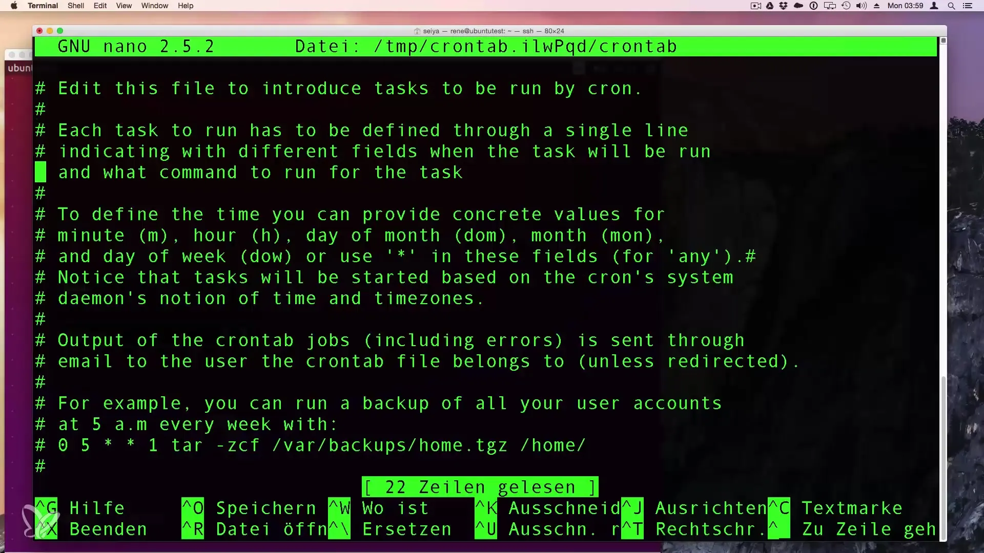 Einrichten von Cronjobs in Linux für Automatisierung Einrichten von Cronjobs in Linux für Automatisierung