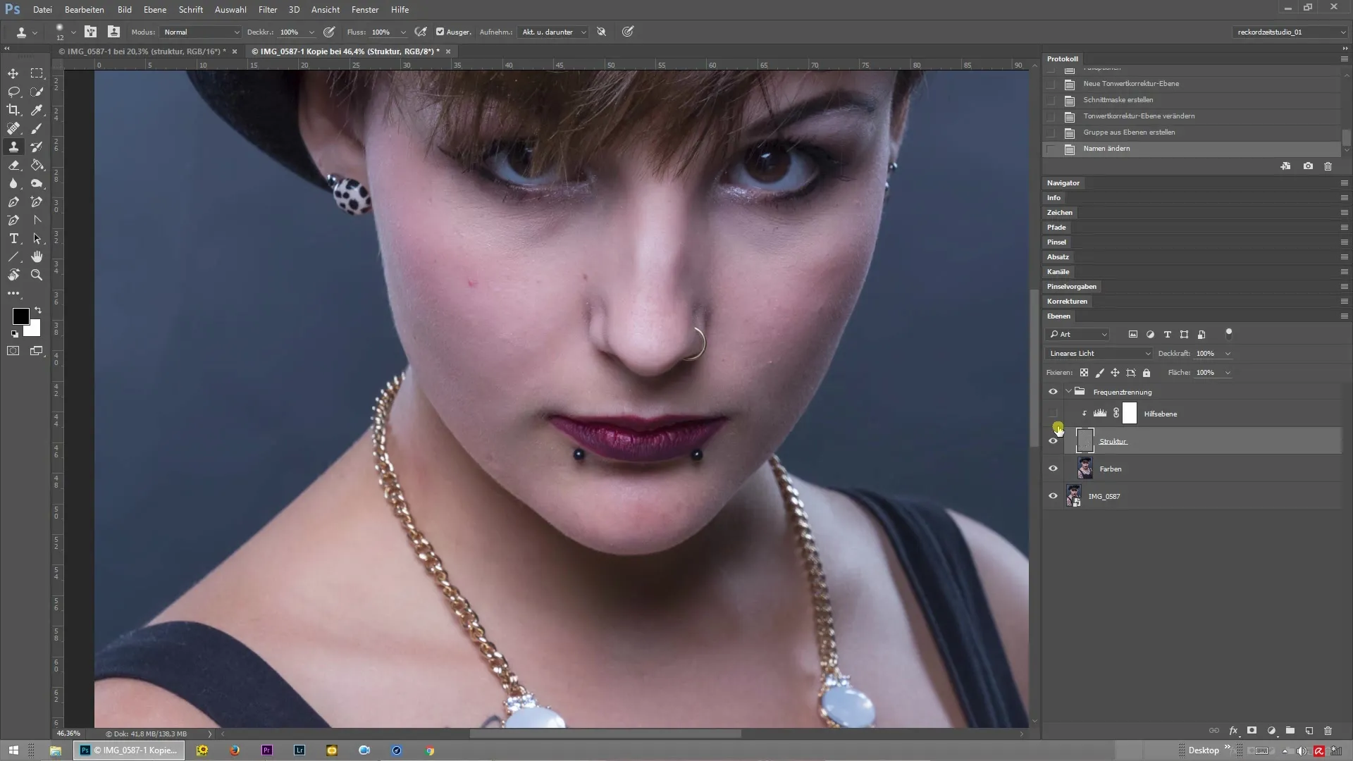 Optymalne wartości dla separacji częstotliwości w Photoshopie Optymalne wartości dla rozdzielenia częstotliwości w Photoshopie