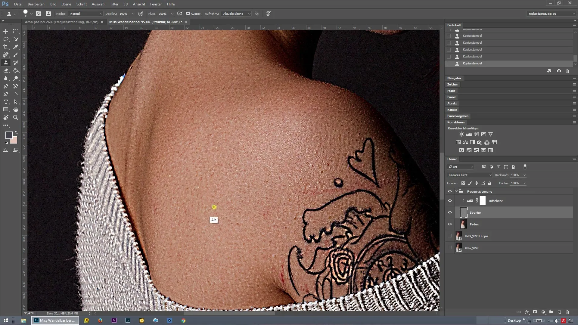 Retusz skóry z podziałem częstotliwości w Photoshopie Retusz skóry z wykorzystaniem separacji częstotliwości w Photoshopie