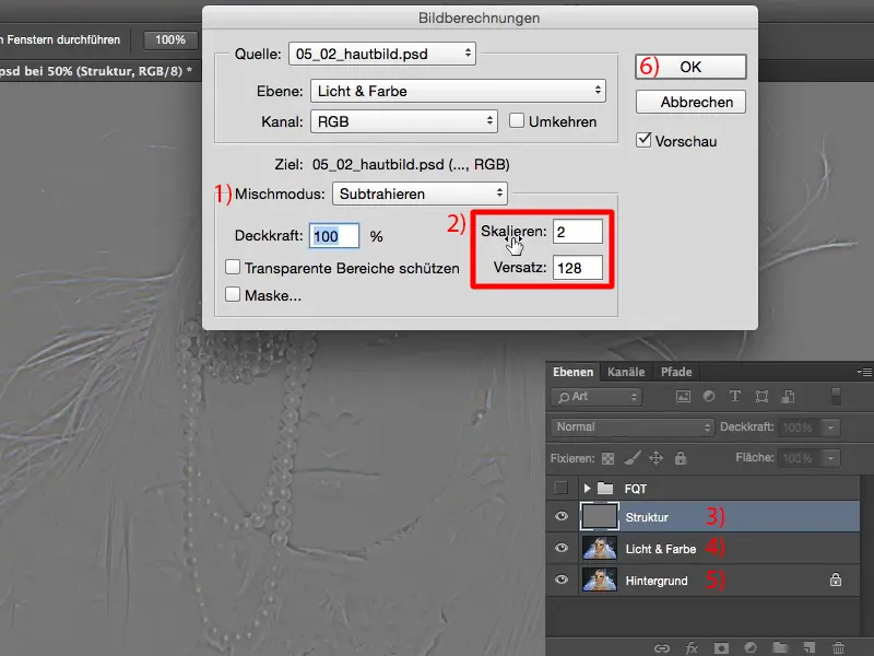 Vaate ja stiilid Photoshopis - naha pilt ja retušš