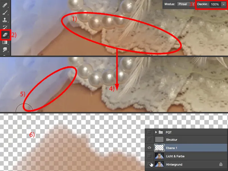 Väljanägemine ja stiil Photoshopiga - naha pilt ja retušš