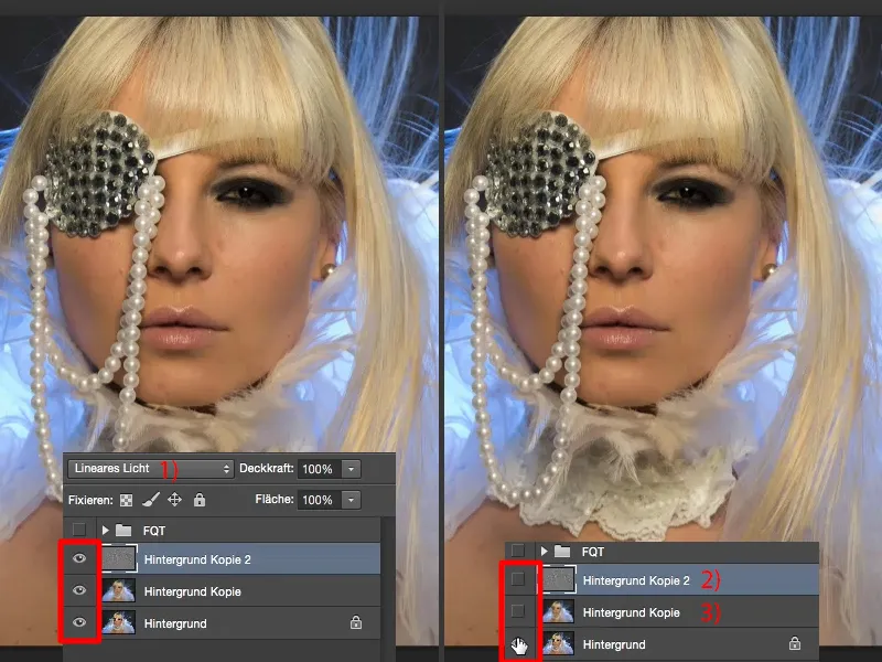 Vaated ja stiilid Photoshopiga - naha pilt ja retušš