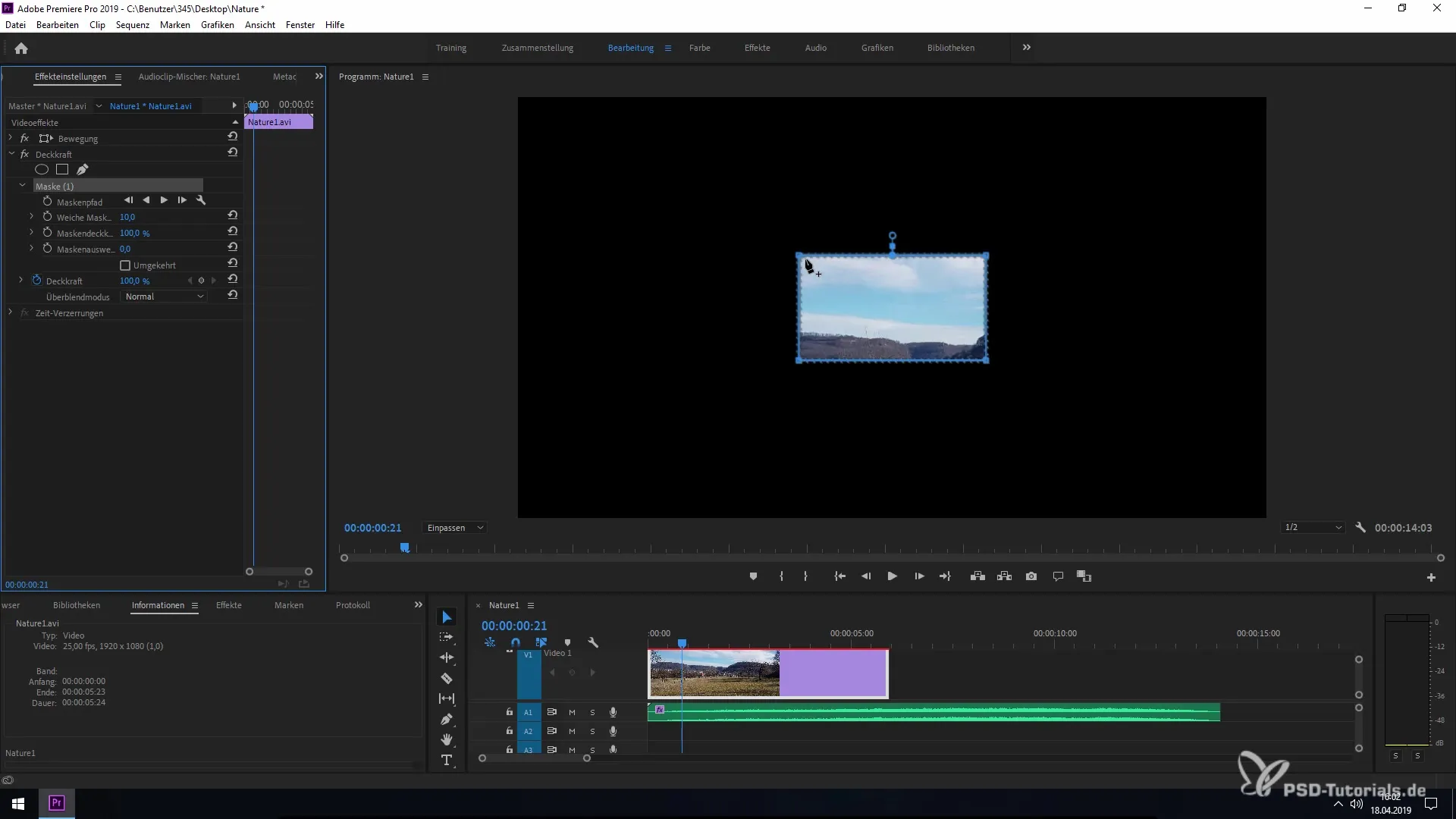 プレミアプロ CC 2019における高速マスク追跡 Premiere Pro CC 2019での高速マスク追跡