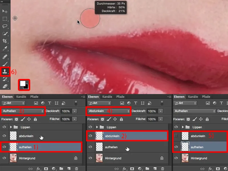 Väljanägemine ja stiilid Photoshopiga - huulte retušš