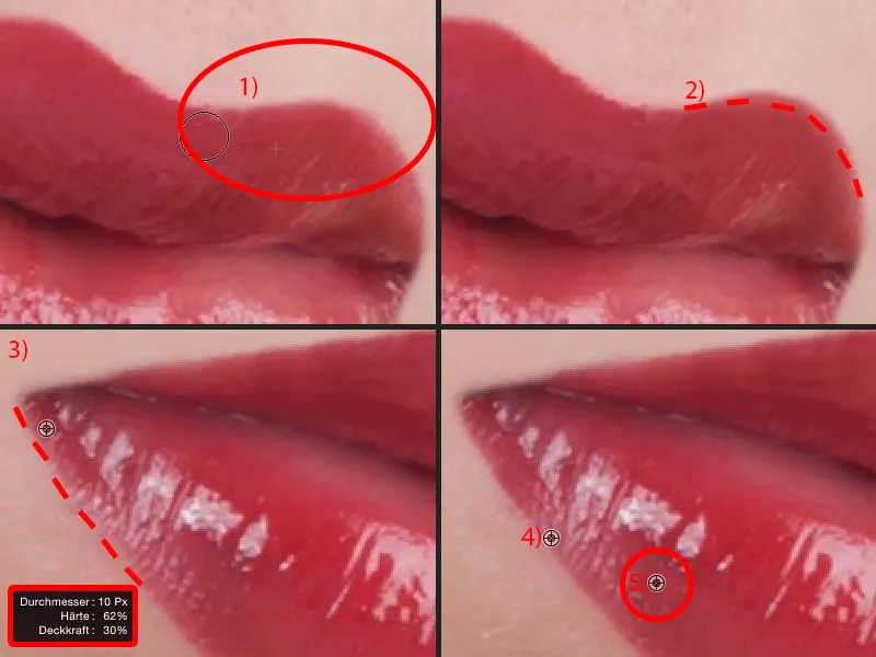 Väljanägemine ja stiil koos Photoshopiga - huulte retušš