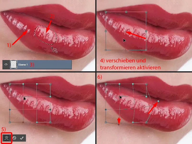 Väljanägemine ja stiil Photoshopiga - huulte retušš