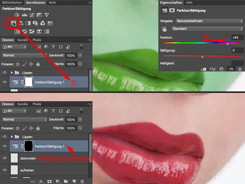 Väljanägemine ja stiil Photoshopiga - huulte retušeerimine