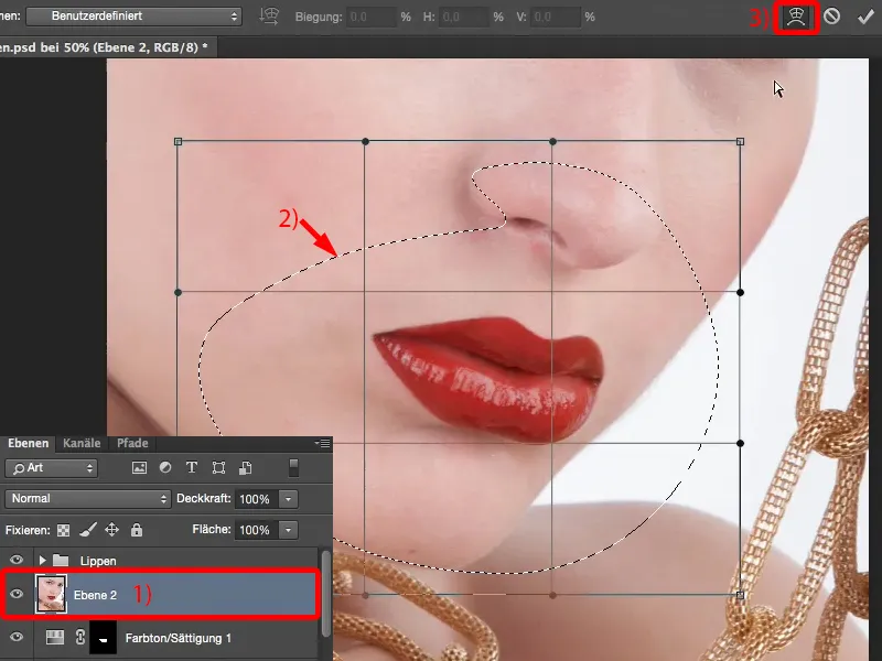 Välimuse ja stiilide loomine Photoshopiga - huulte retušš