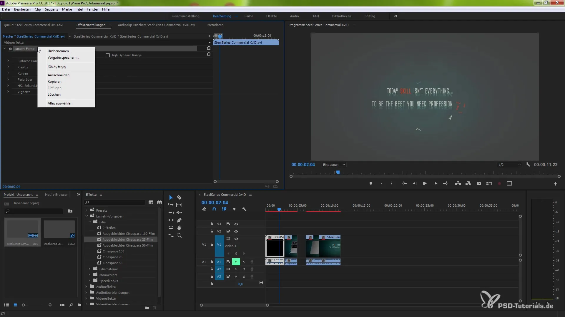 マスタークリップとエフェクト in Premiere Pro CC 2014 マスタークリップとエフェクトのPremiere Pro CC 2014