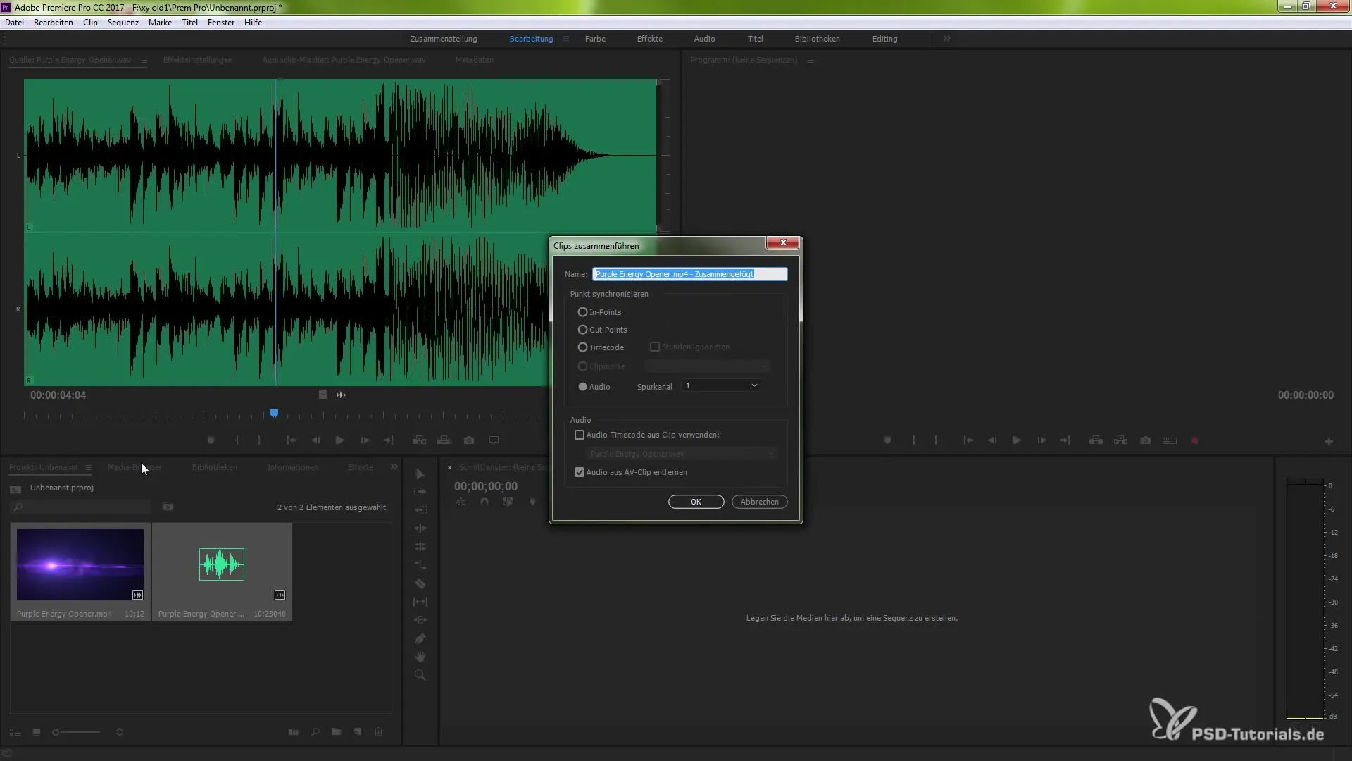Premiere Pro CCでのクリップの自動同期 プレミアプロCCを使用したクリップの自動同期
