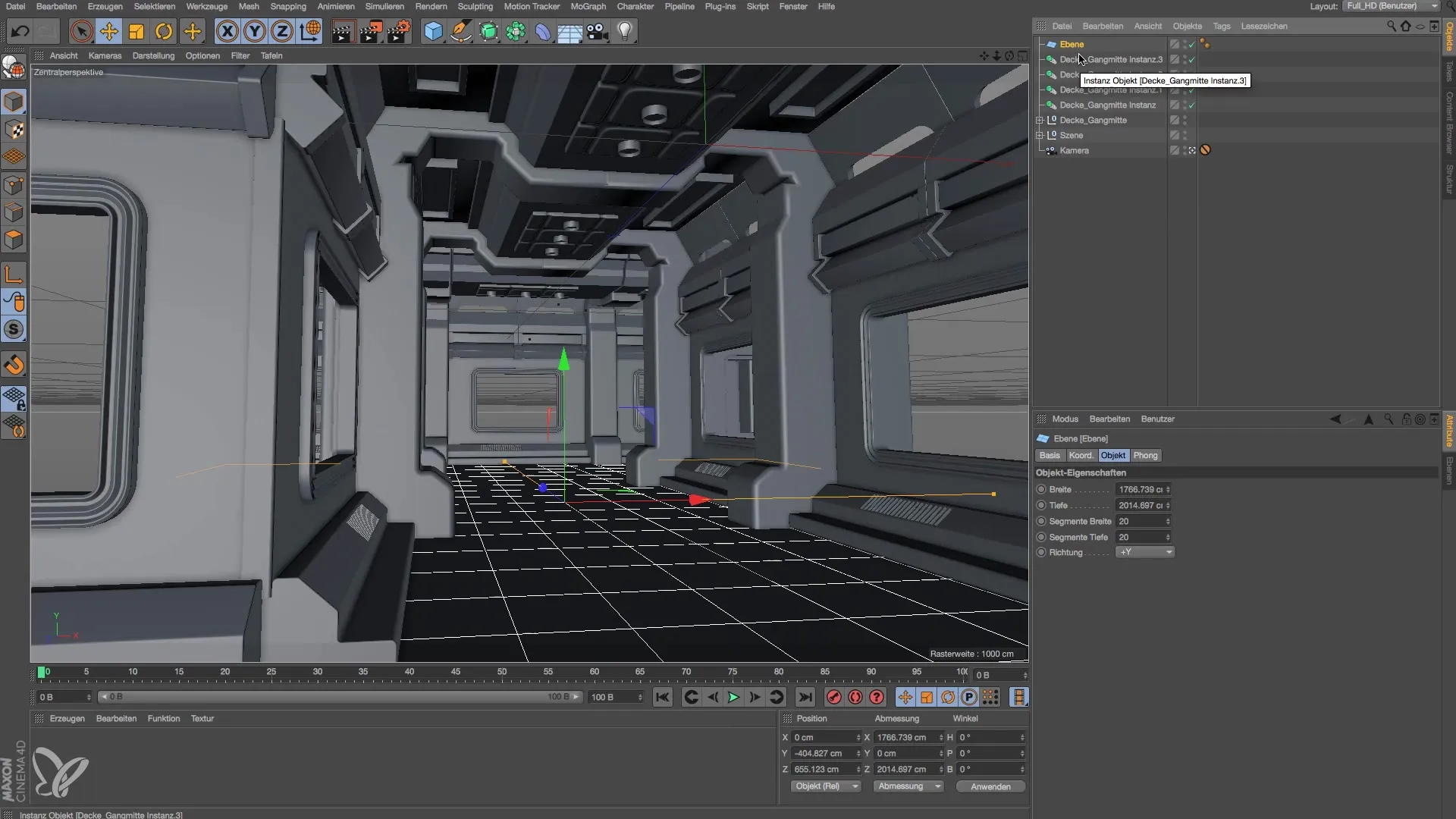 Efficient modeling of a space station in Cinema 4D Efficient modeling of a space station in Cinema 4D