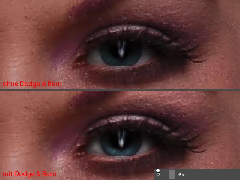 Vaated ja stiilid Photoshopis - silmade retušeerimine