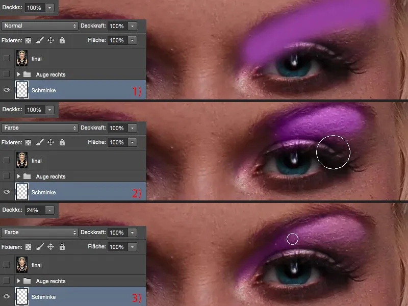 Väljanägemine ja stiilid Photoshopiga - silmade retušš