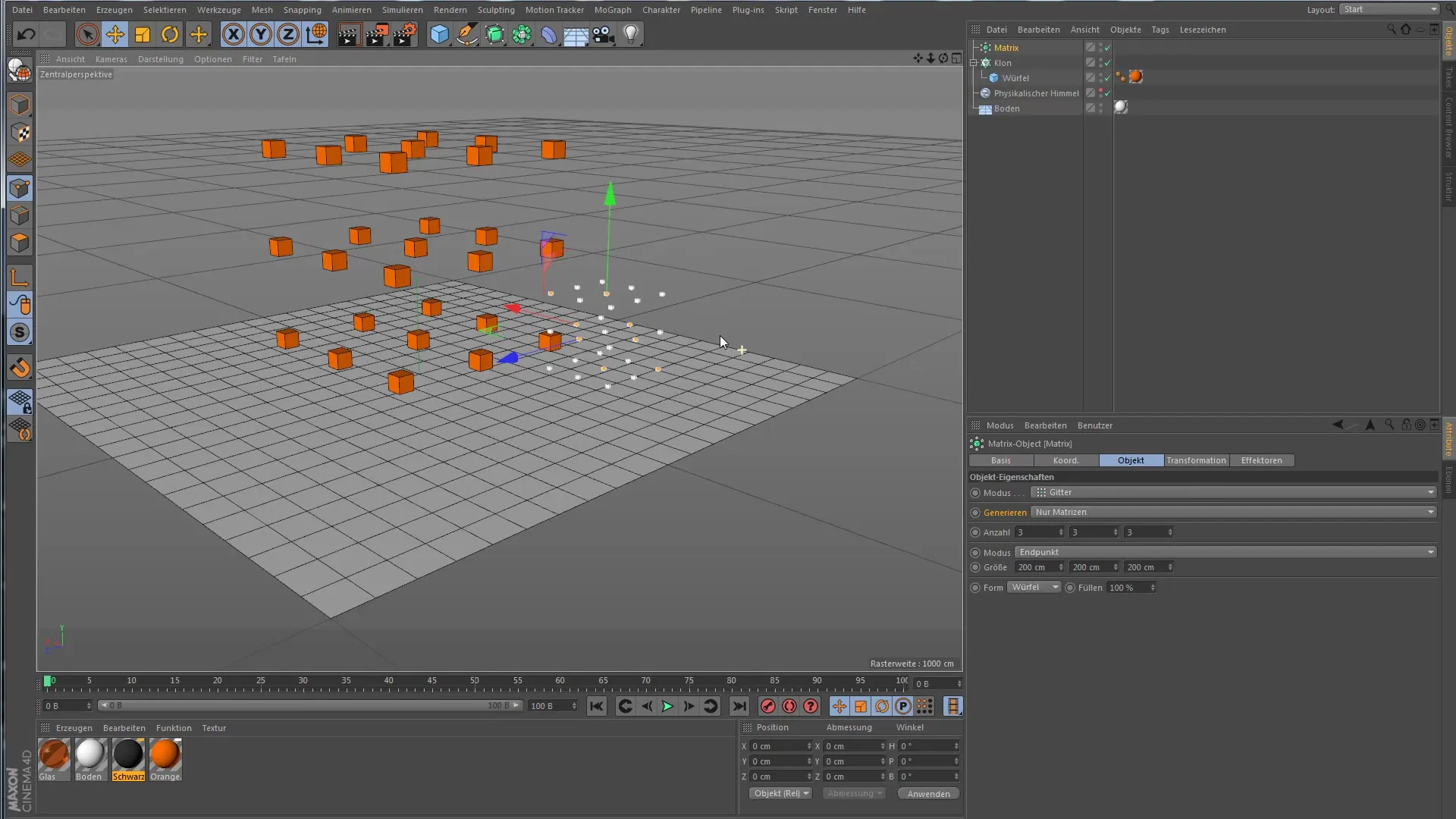 Utilizar efectivamente el objeto Matrix - Guía de MoGraph de Cinema 4D Utilizar eficazmente el objeto Matrix - Guía de MoGraph de Cinema 4D