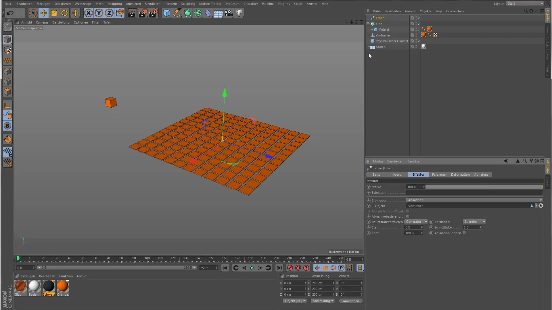 Uso efectivo del heredero de efectos en Cinema 4D Uso efectivo del heredero en Cinema 4D