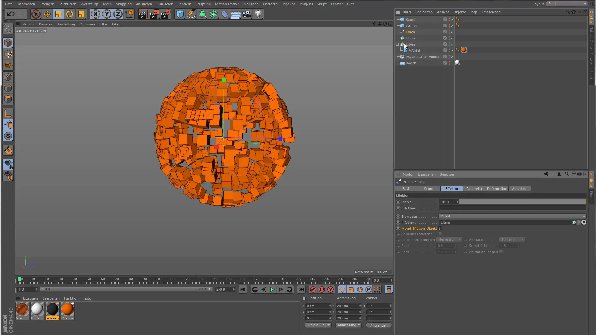 Uso efectivo del heredero en Cinema 4D Uso efectivo del efecto heredado en Cinema 4D