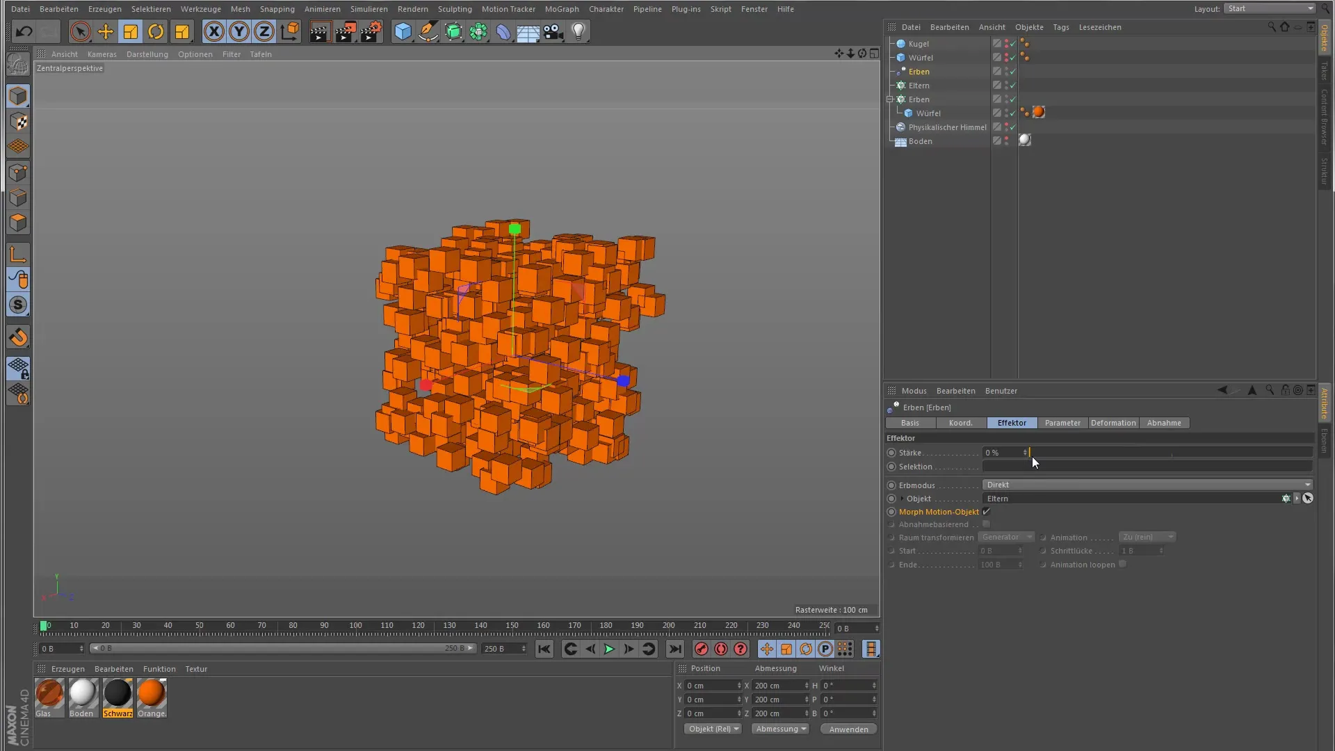 Uso efectivo del heredero de efectos en Cinema 4D Uso efectivo del efecto de herencia en Cinema 4D