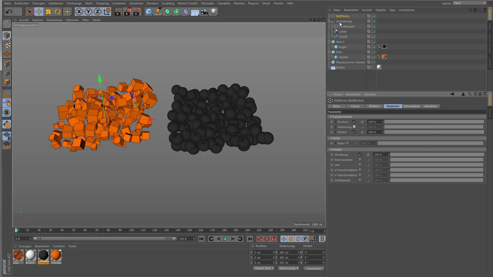 Apply Effectors Group and ReEffector in Cinema 4D Applying effectors group and ReEffector in Cinema 4D